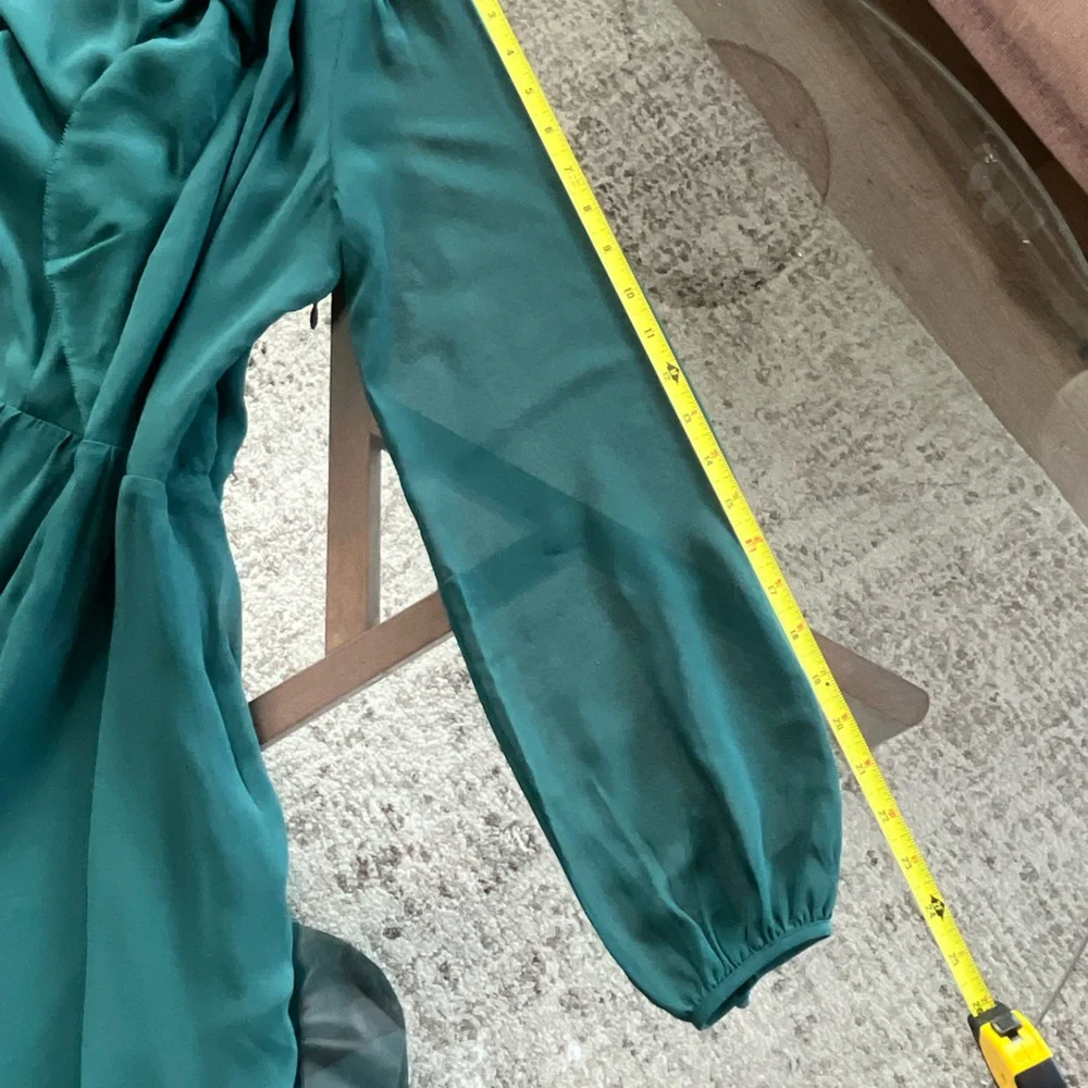 Aritzia Wilfred Mille Midi dark Green new Formal Evening Wedding party Dress Sz0 - Picture 12 of 13